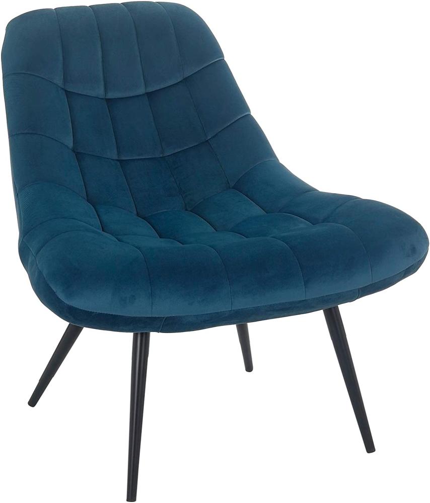 Sessel XXL Metall und Polyester Blau Bild 1