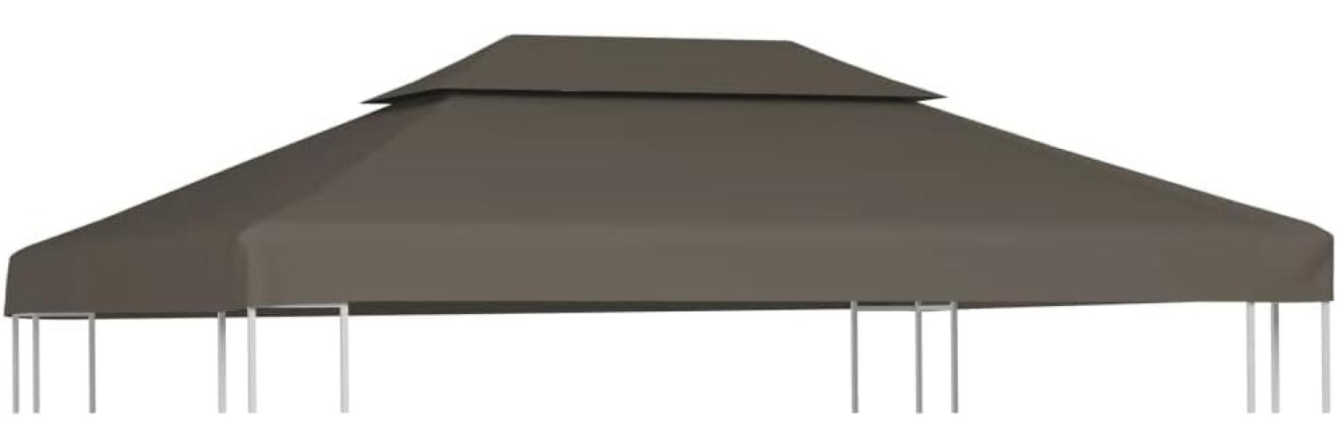 vidaXL Pavillon-Dachplane mit Kaminabzug 310 g/m² 4x3 m Taupe 44760 Bild 1