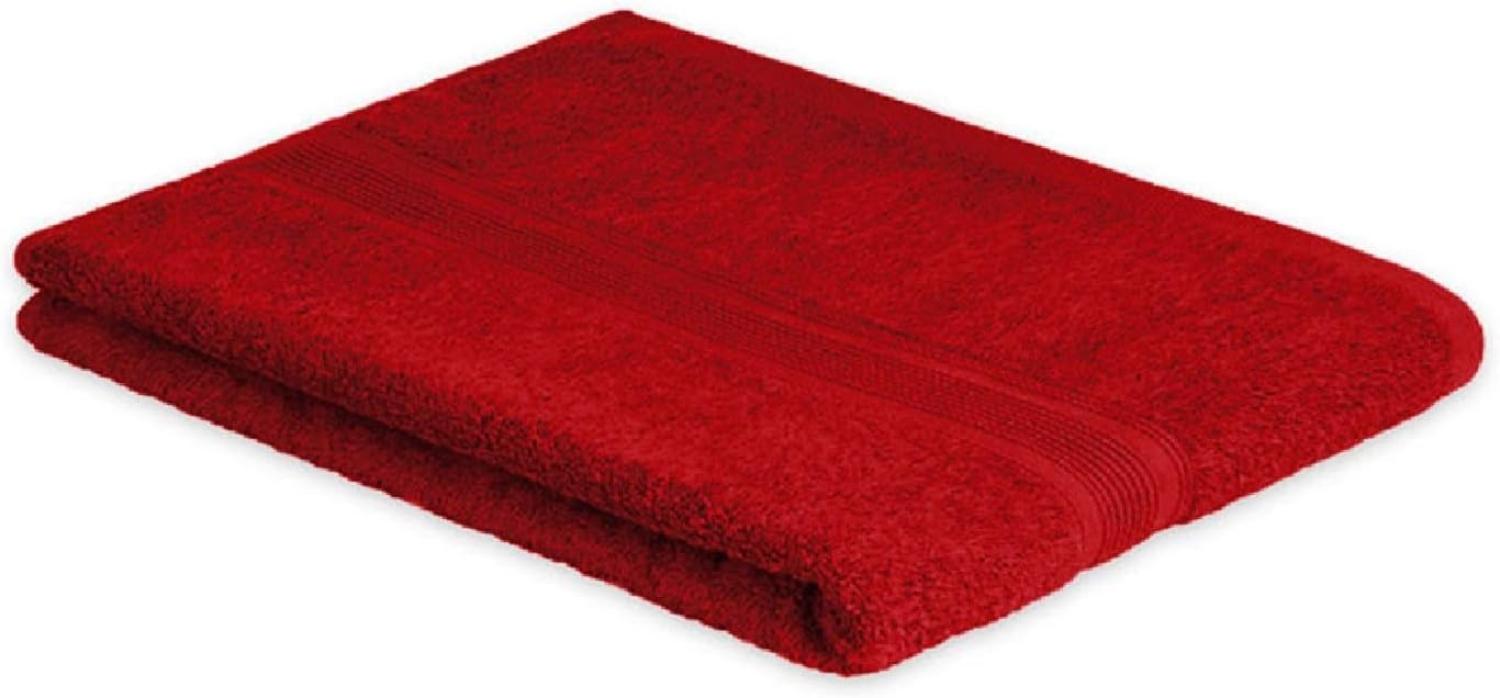 Handtuch Frottier 500 g/m² 80 x 200 cm Rot Bild 1