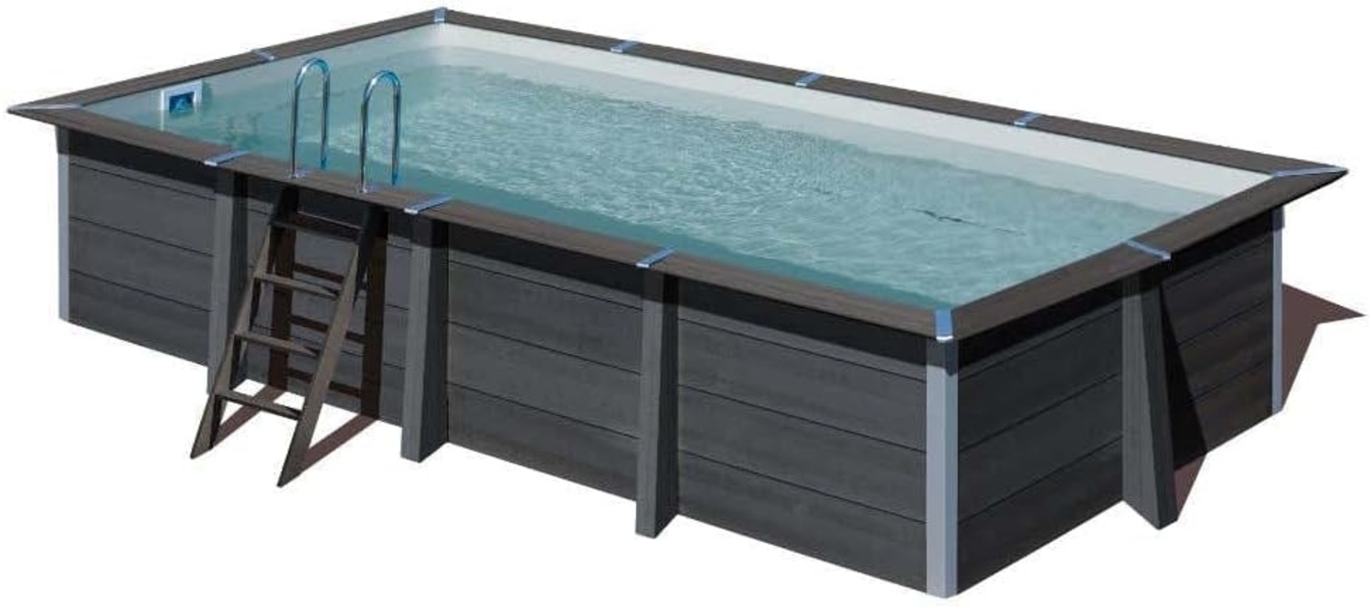Gre Pools WPC Pool Kreta Pool aus Holz/Kunststoff in Grau Bild 1