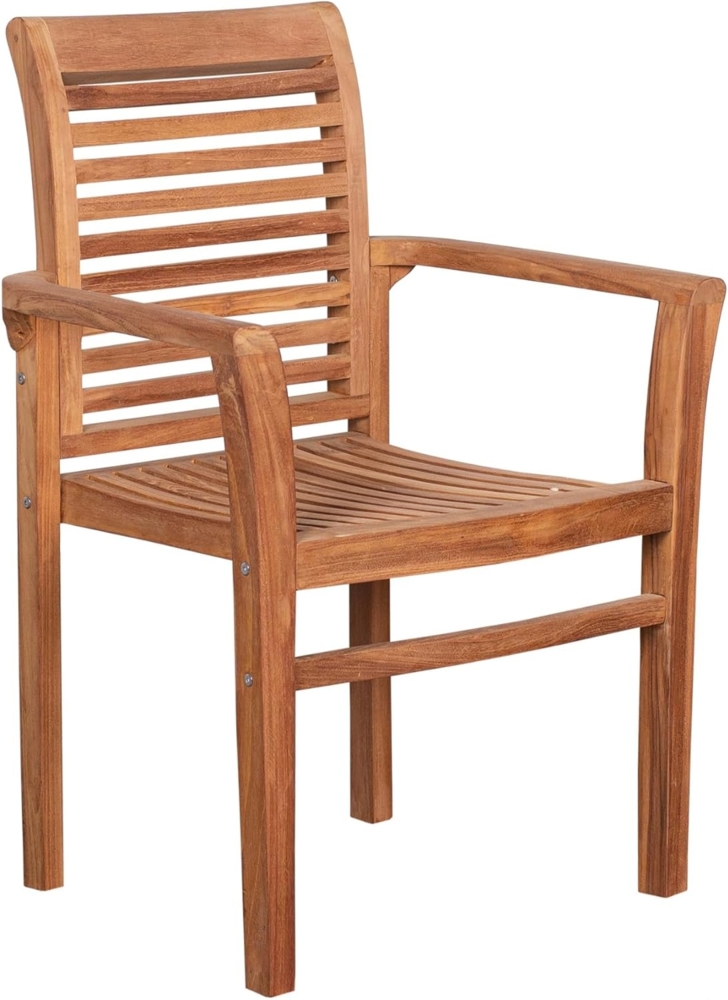 Stapelsessel Derby Teak mit Armlehnen Bild 1