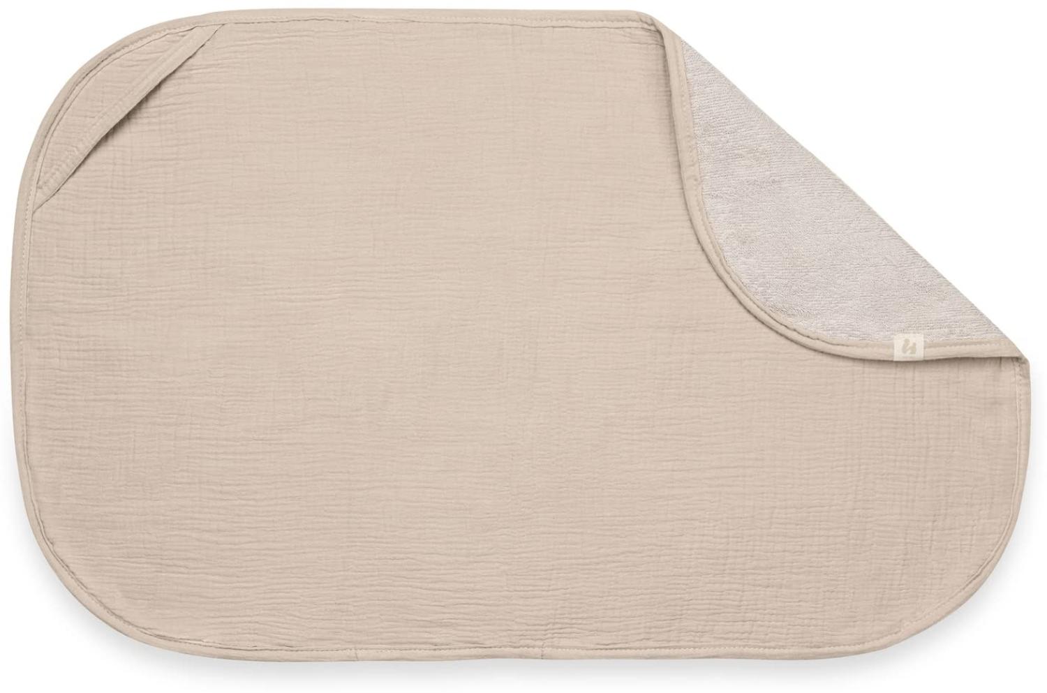 Hauck Topper und Handtuch für Wickelauflage, Atmungsaktives Musselin und Frottee Stoff, Waschbar bei 60° C, für Junge und Mädchen, geeignet für hauck Change N Clean Baby Wickelunterlauge (Beige) Bild 1