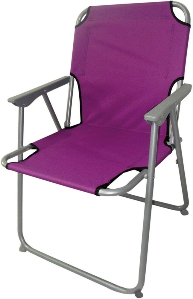 Klappbarer Campingstuhl Gartenstuhl Festivalstuhl Strandstuhl Angelstuhl Lila Bild 1