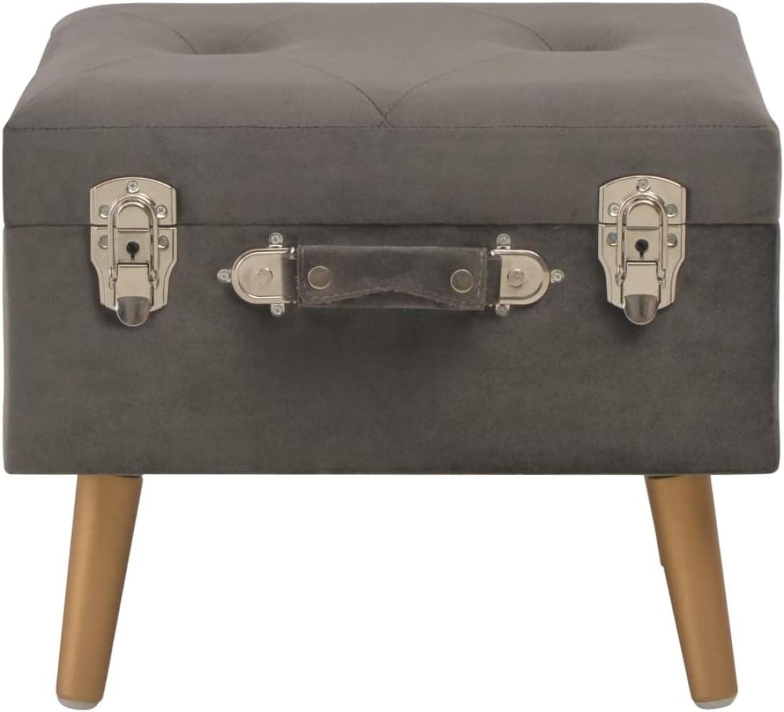 vidaXL Hocker mit Stauraum 40 cm Grau Samt 329253 Bild 1