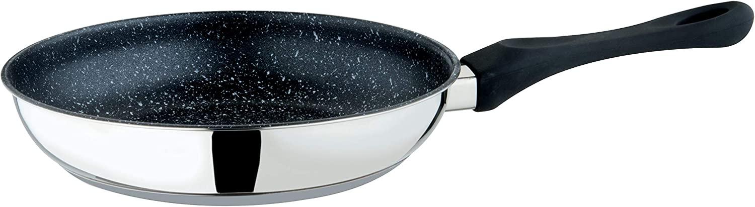 Mepra Fantasia Stone 30197924N Frying Pan - 24cm, Stainless Steel, Stir Fry Pan with Eterna Stone Coating, Bakelite Handle | Kitchen Cookware Bild 1