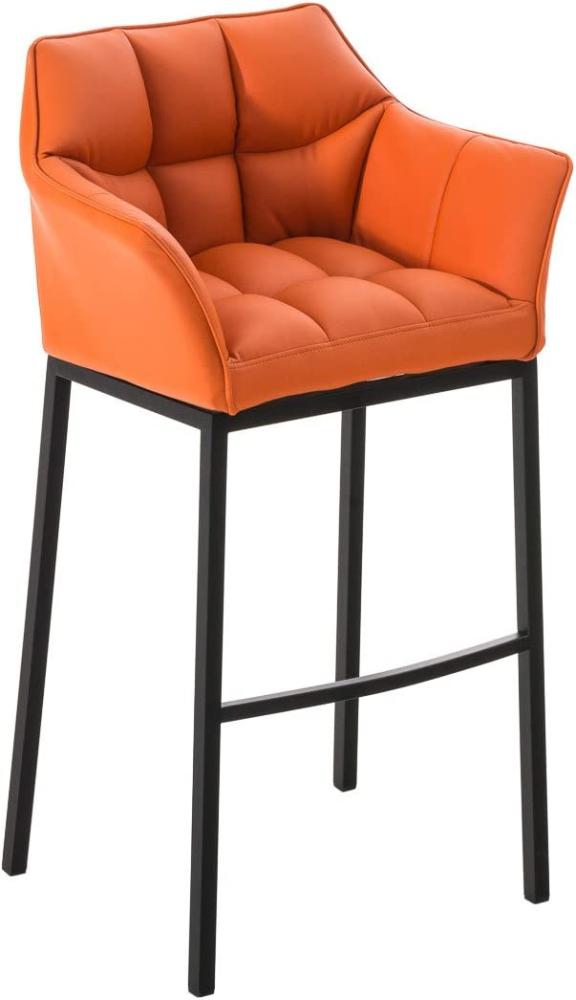 Barhocker Damaso B mit 4-Fuß Gestell orange Bild 1