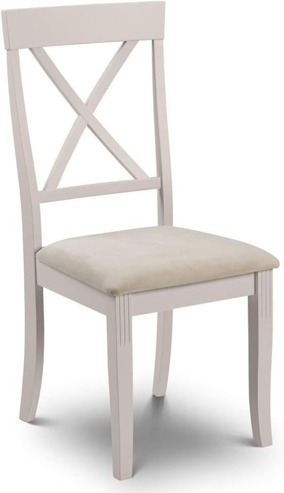 Julian Bowen Set of 2 Davenport Dining Chairs, Oak & Elephant Grey Bild 1