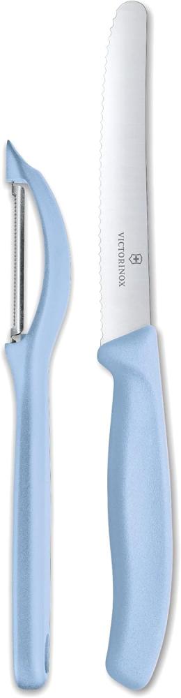 Victorinox Swiss Classic Set, 2er-Set, Tomatenmesser mit Universalschäler, hellblau Bild 1