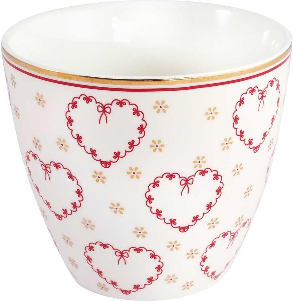 Greengate Layla Latte Cup Herz weiss 0,35l Bild 1