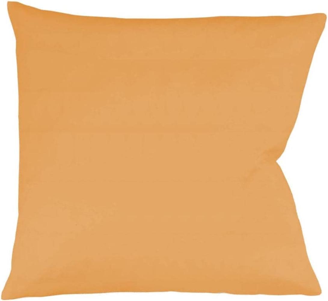 Fleuresse Mako-Satin Kissenbezüge 40x40 cm uni mit RV DP 2046 gold Bild 1