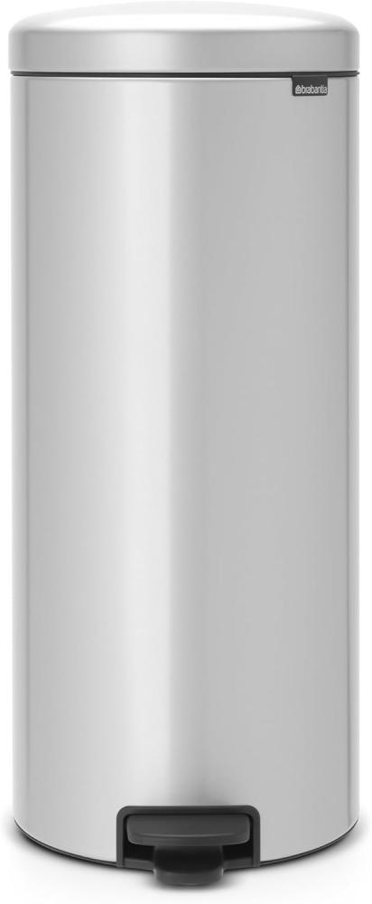 Brabantia Newicon Treteimer, Mülleimer, Abfalleimer, Metallic Grey, Grau, 30 L, 114465 Bild 1