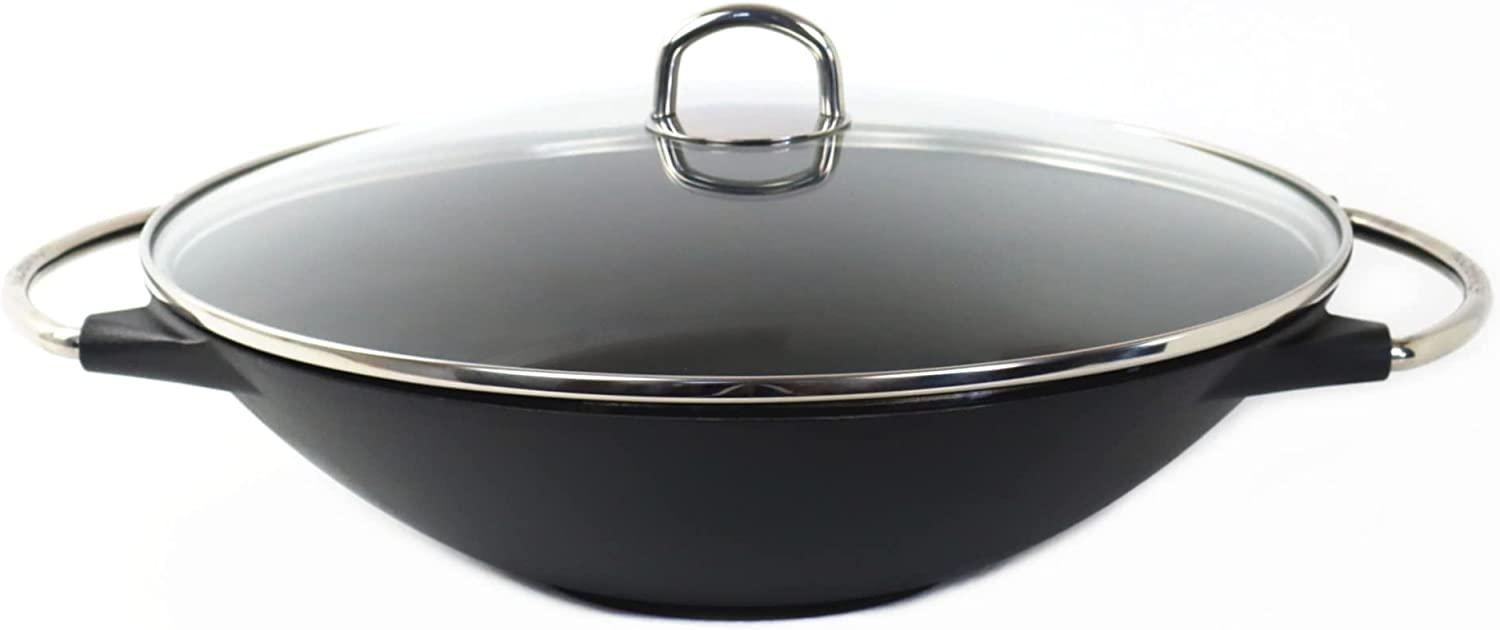 Küchenprofi 'Premium Provence' Wok-Set mit Zubehör, Gusseisen schwarz, Ø 36,6 cm Bild 1