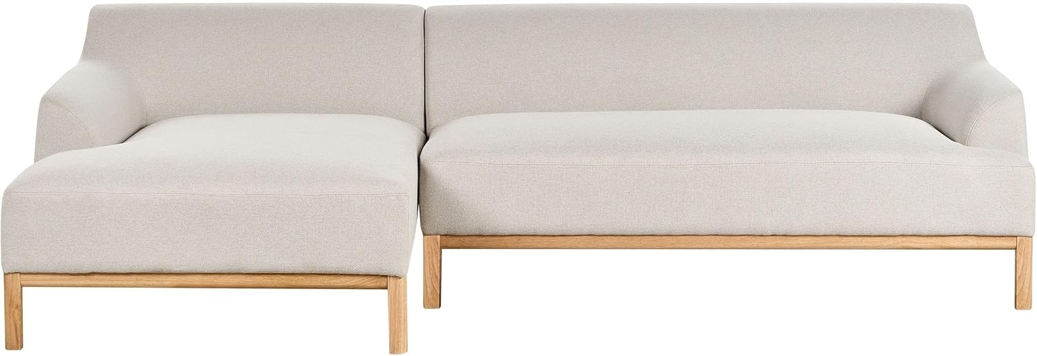 Rechtsseitiges Ecksofa SOSJO Stoff Helles Beige Rechtsseitig Bild 1