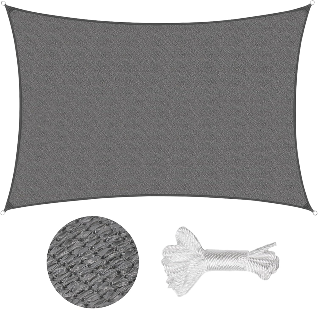 Sekey Sonnensegel Sonnensegel HDPE Sonnenschutzsegel mit Seilen Bild 1