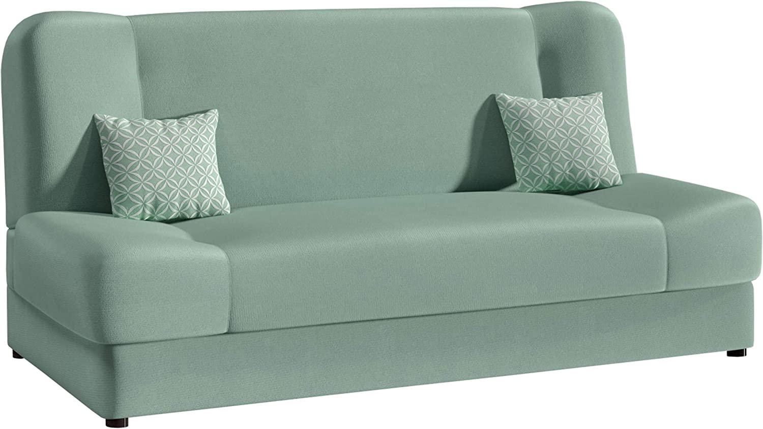 Schlafsofa Jonas, Sofa mit Bettkasten und Schlaffunktion, Bettsofa, Dauerschläfer-Sofa, Schlafcouch, Materialmix, Couch vom Hersteller, Wohnlandschaft (Manila 11 + Manila 11 + Evo 29) Bild 1