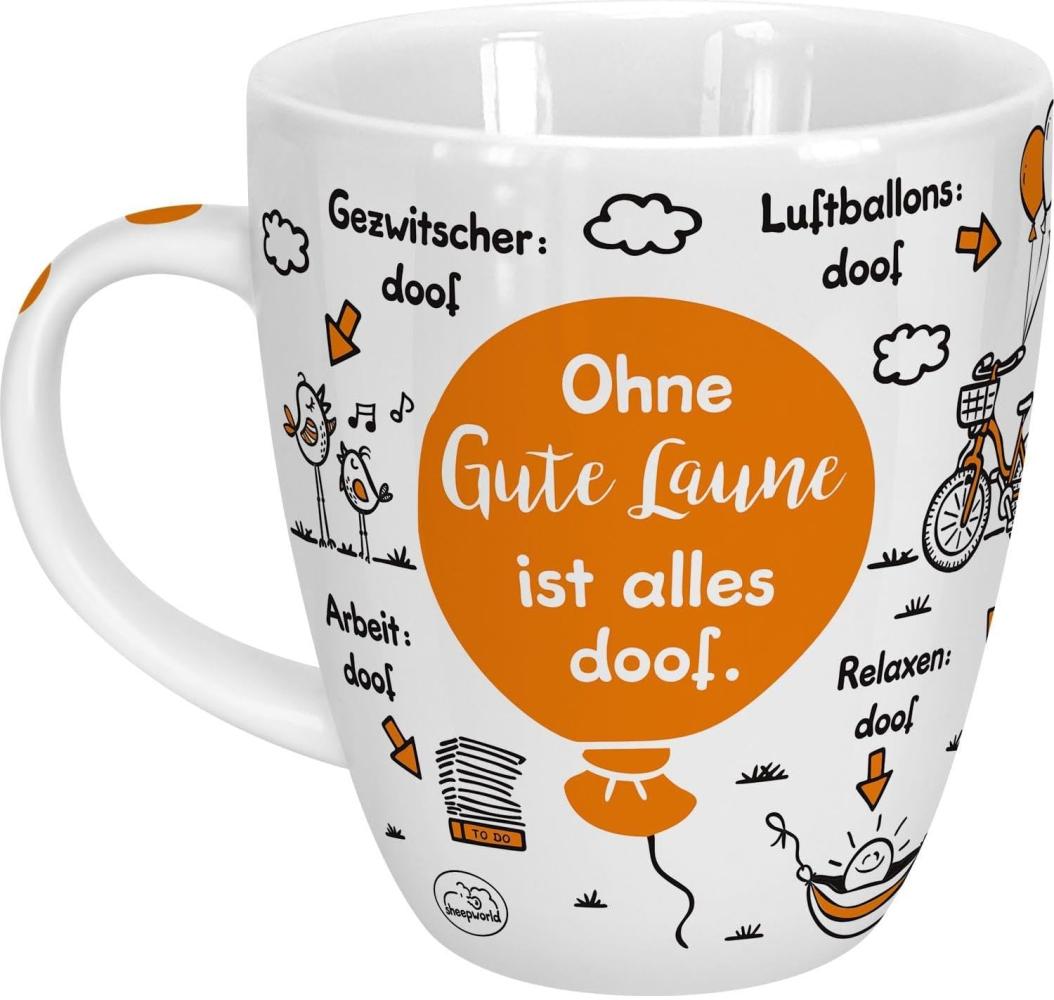 Sheepworld Tasse "Ohne Laune ist alles doof" | Porzellan, 45 cl | Tasse für Kaffee und Tee, Tasse mit Spruch | 46505 Bild 1