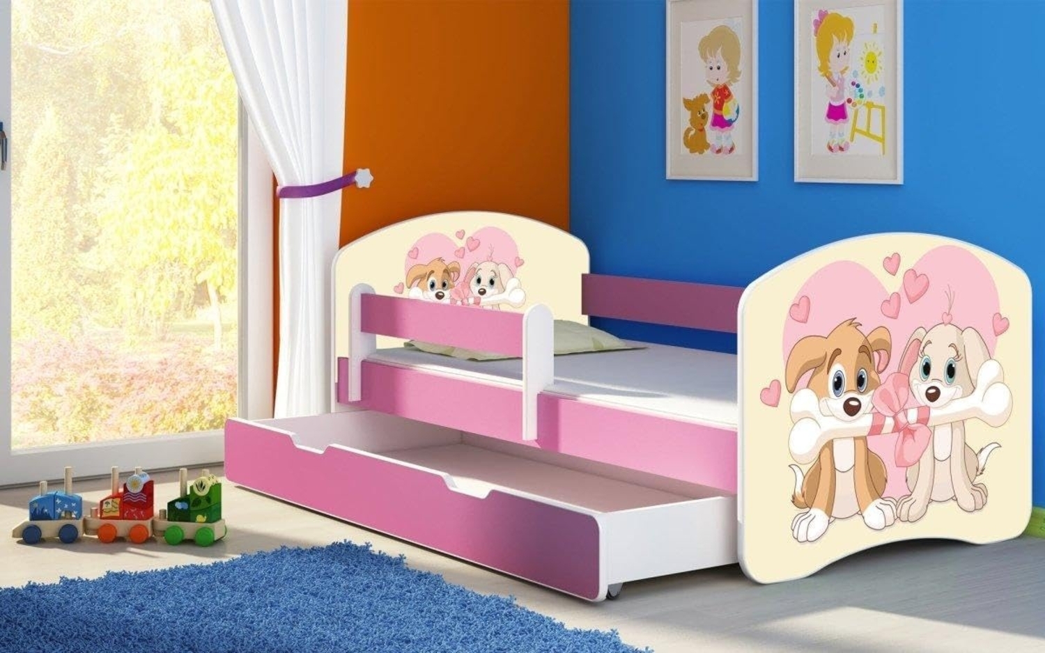 Kinderbett Dream mit verschiedenen Motiven 180x80 Dogs Love Bild 1