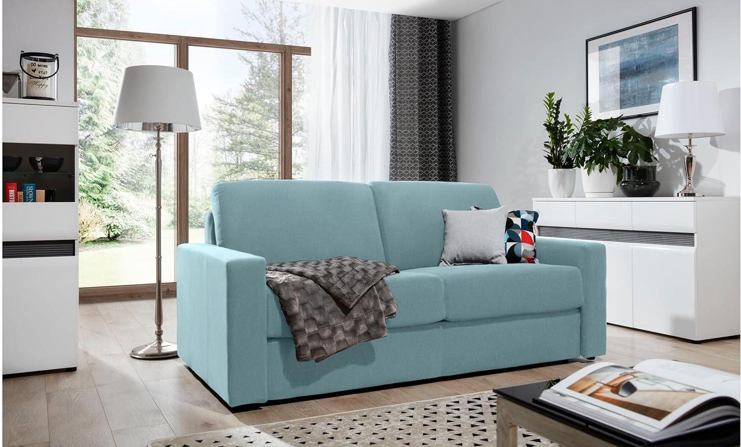 Stylefy Frieda Einzelsofa Strukturstoff INARI Pastellblau Bild 1