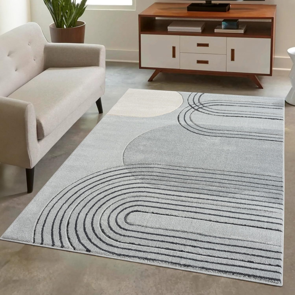 Carpet City Teppich BONITO7157, rechteckig, Höhe: 11 mm, Flachflor, Hochtief-Muster/ 3D-Effekt, Geo-Muster, für Wohnzimmer Bild 1