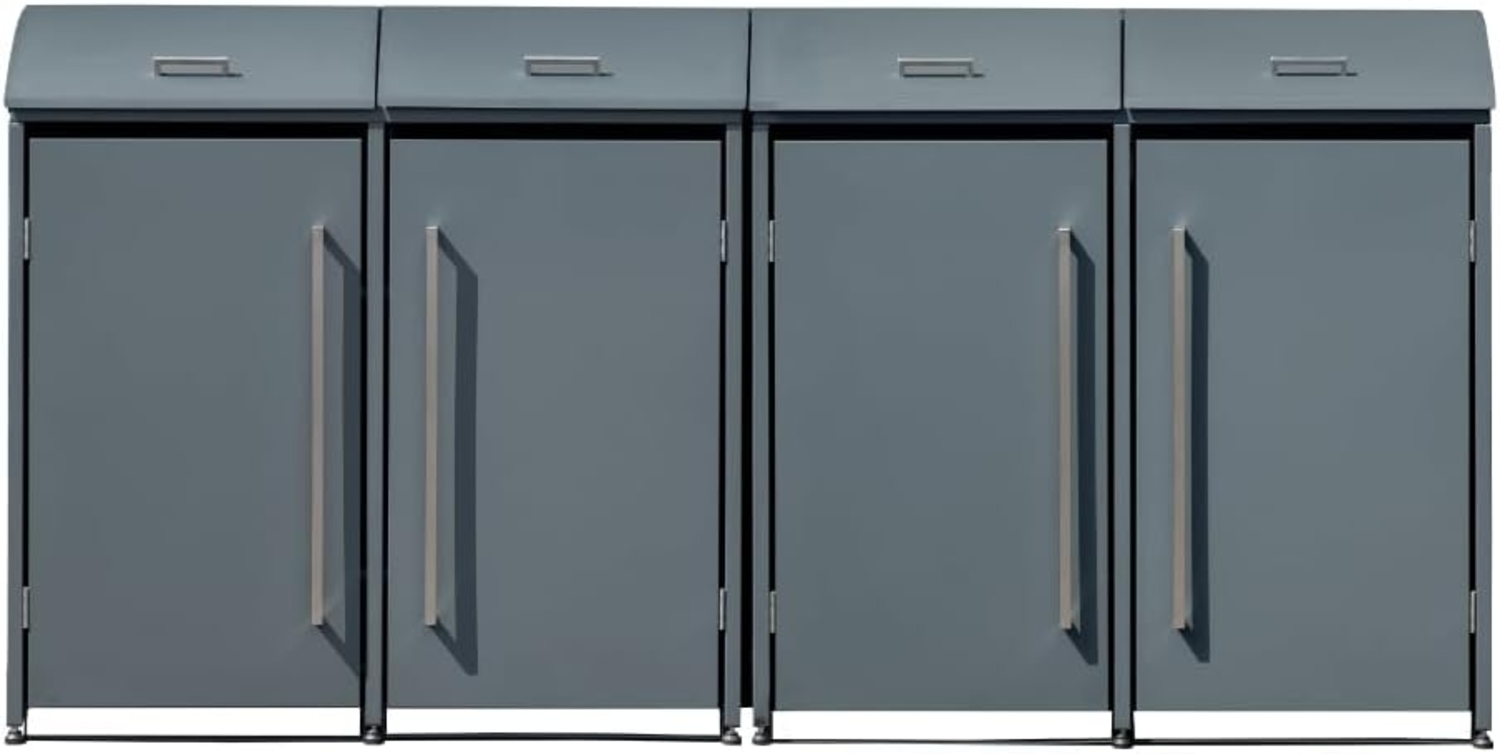 Westmann Metall Mülltonnenbox Moderna 4 | 4x240 L | Anthrazit | 83x278x135 cm Bild 1