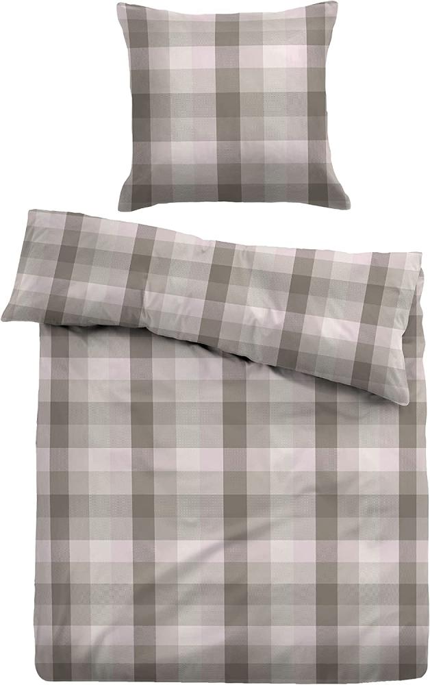Tom Tailor Flanell Bettwäsche Flash 7684-830 chocolate | 155x200 cm + 80x80 cm Bild 1