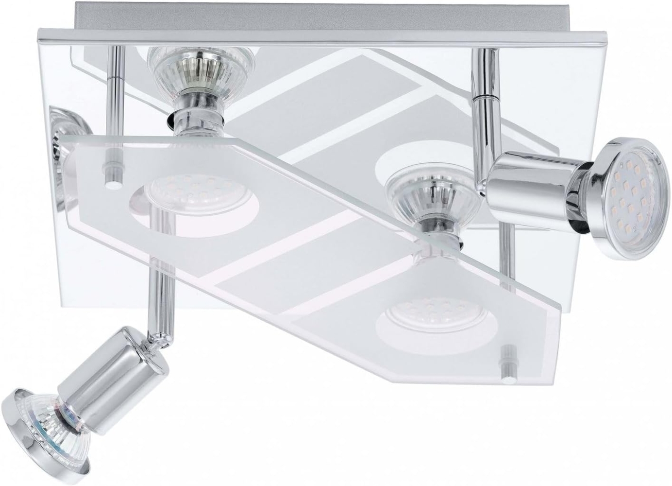 Eglo 31134 Deckenleuchte 4-flammig GU10-LED CHROM/SAT-KLAR CABO 1 Bild 1