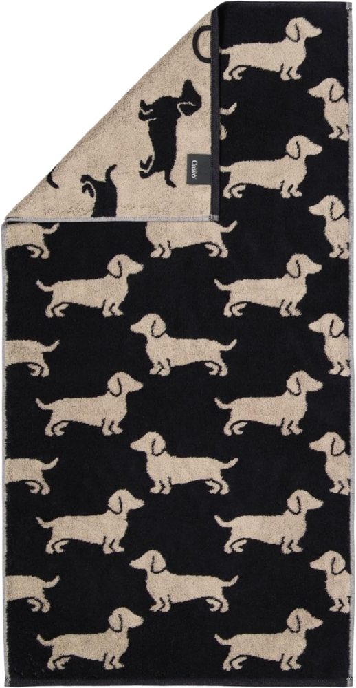 Cawö Handtücher Dogs schwarz beige|Handtuch 50x100 cm Bild 1