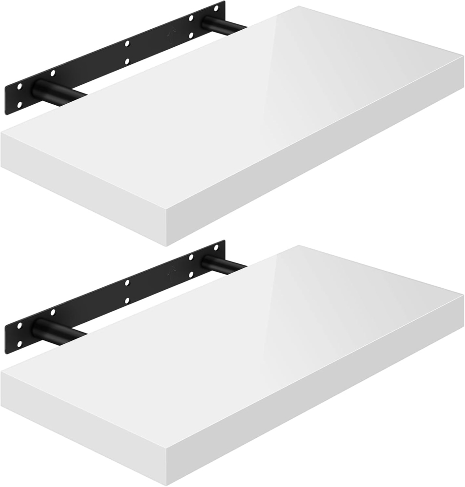 Woltu Wandregal, 2-tlg, Wandboard freischwebend Schweberegal Holz Bild 1