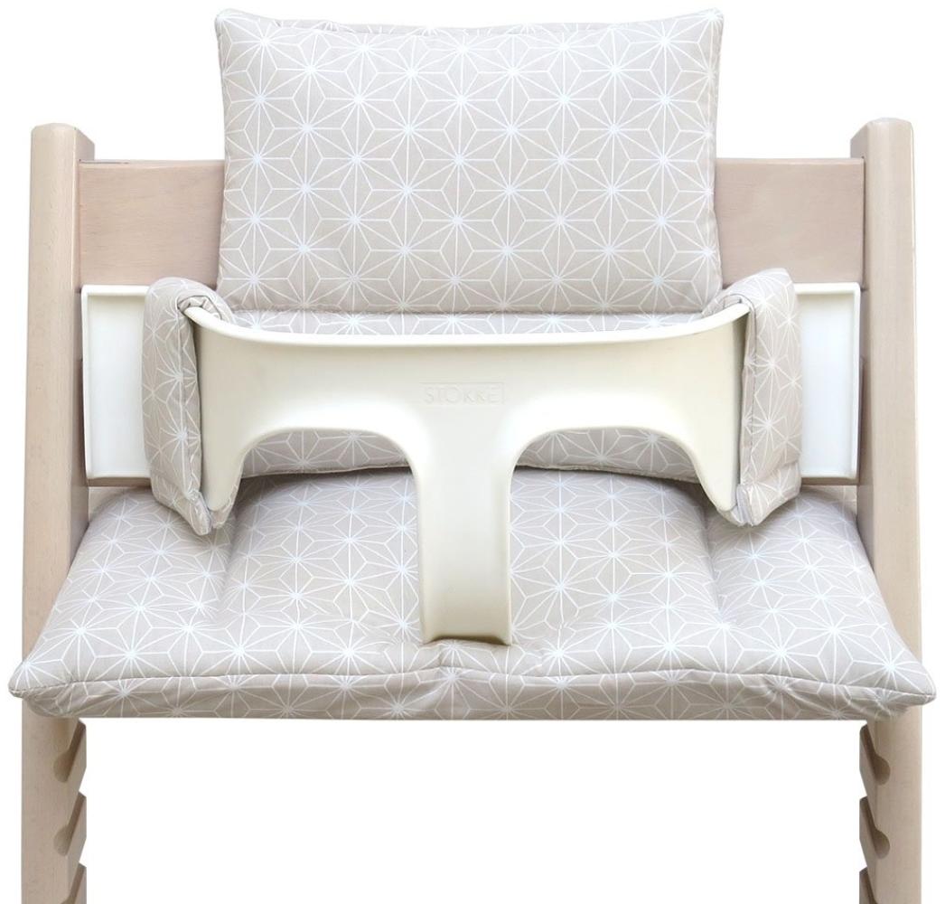 Blausberg Baby Sitzkissen für Stokke 'Tripp Trapp' Hochstuhl,  Happy Star Beige Bild 1