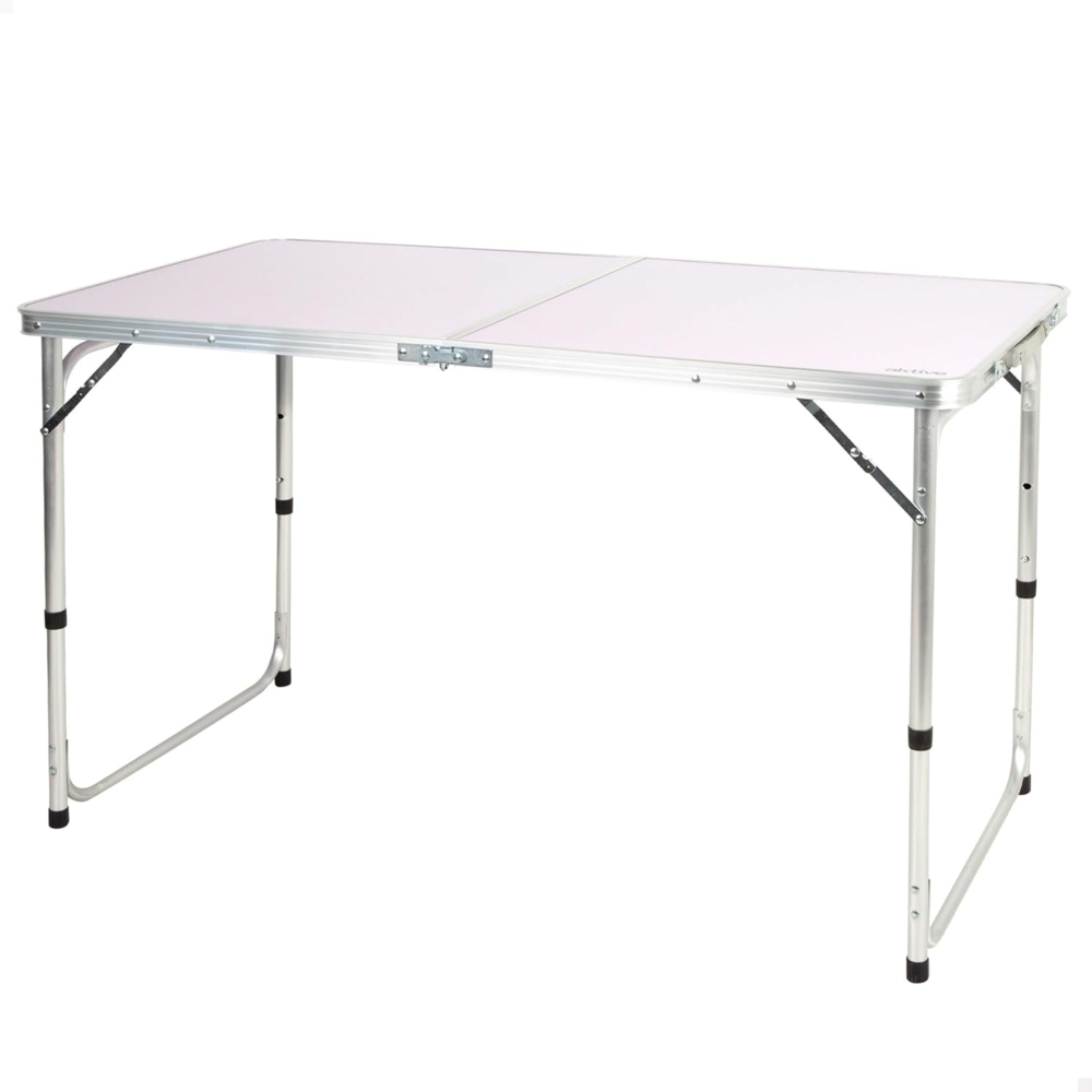 AKTIVE Klapptisch, 120 x 60 x 60/70 cm, höhenverstellbar, Anti-Rutsch-Stopper, belastbar bis 30 kg, Sicherheitsverriegelung, Tragegriff, Campingtische, Strand, Garten (63088) Bild 1