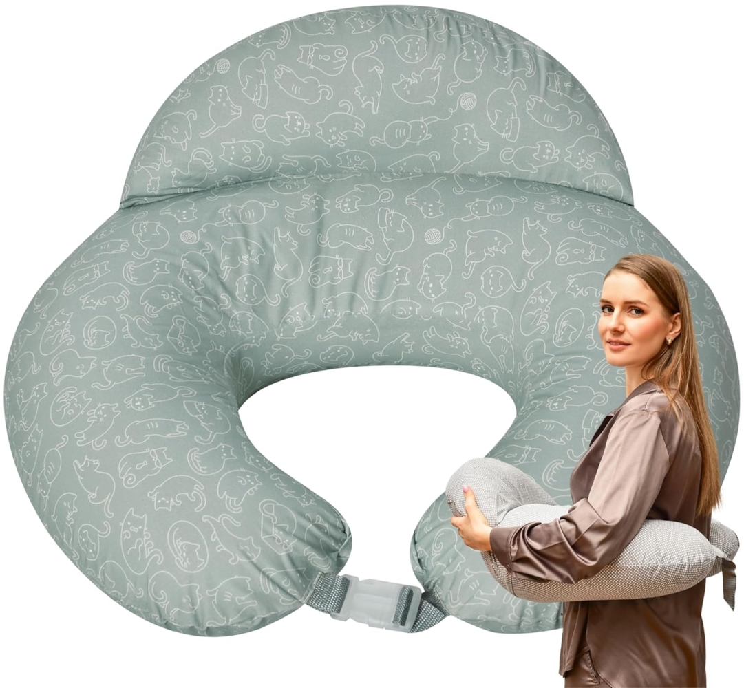 SEI Design Stillkissen Stillkissen mit verstellbarem Hüftgurt, entlastet Schultern und Nacken, mit Sicherheitsgurt, zusätzliches Kissen als Barriere Bild 1