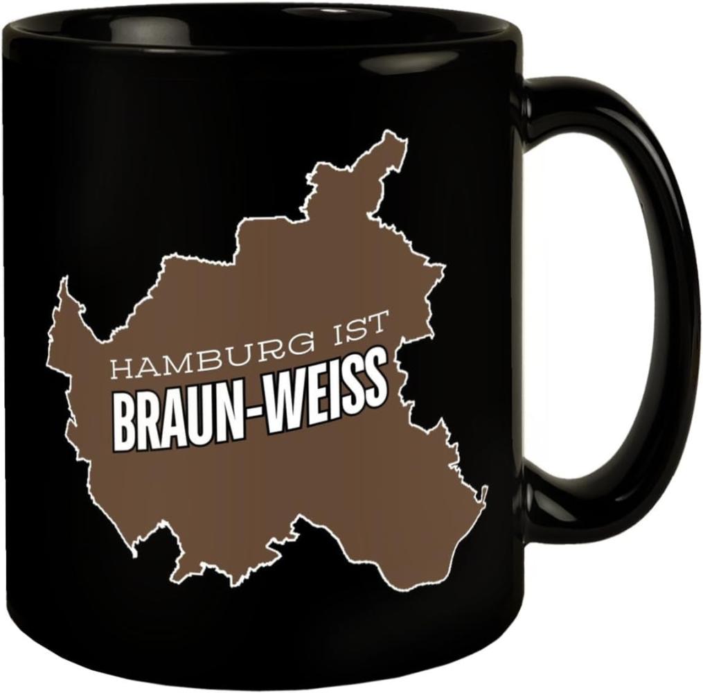 speecheese Tasse St. Pauli Tasse in Schwarz mit Spruch Hamburg ist braun-weiss Bild 1