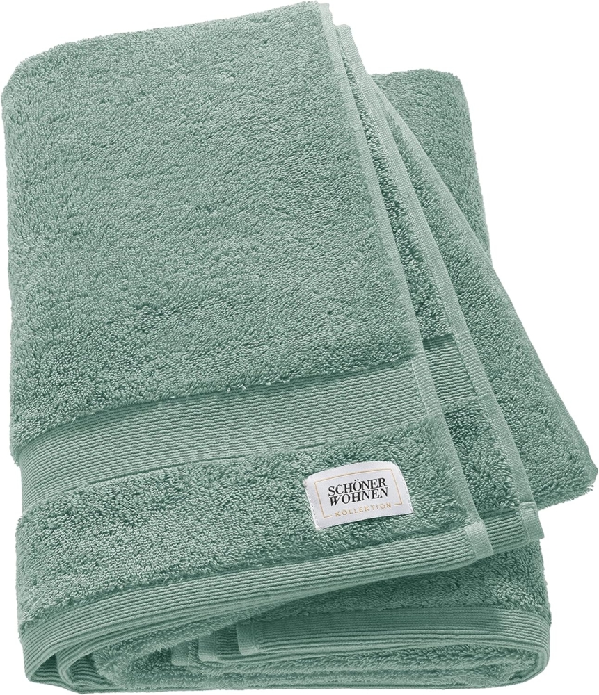 SCHÖNER WOHNEN-Kollektion Duschtuch CUDDLY Duschtuch, Baumwolle (1-St), 70 x 140 cm in Grün Bild 1