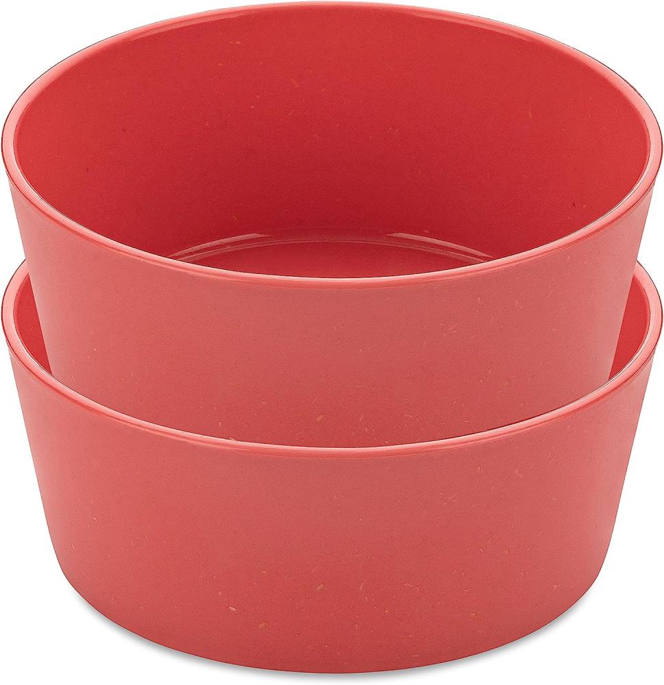 Koziol Schale Connect Bowl, 2er Set, Schüssel, Kunststoff-Holz-Mix, Nature Coral, 890 ml, 7171704 Bild 1