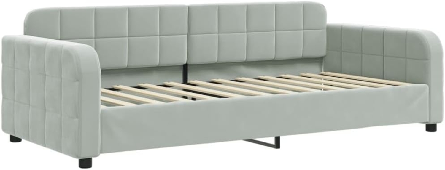 vidaXL Tagesbett Hellgrau 90x200 cm Samt 354058 Bild 1