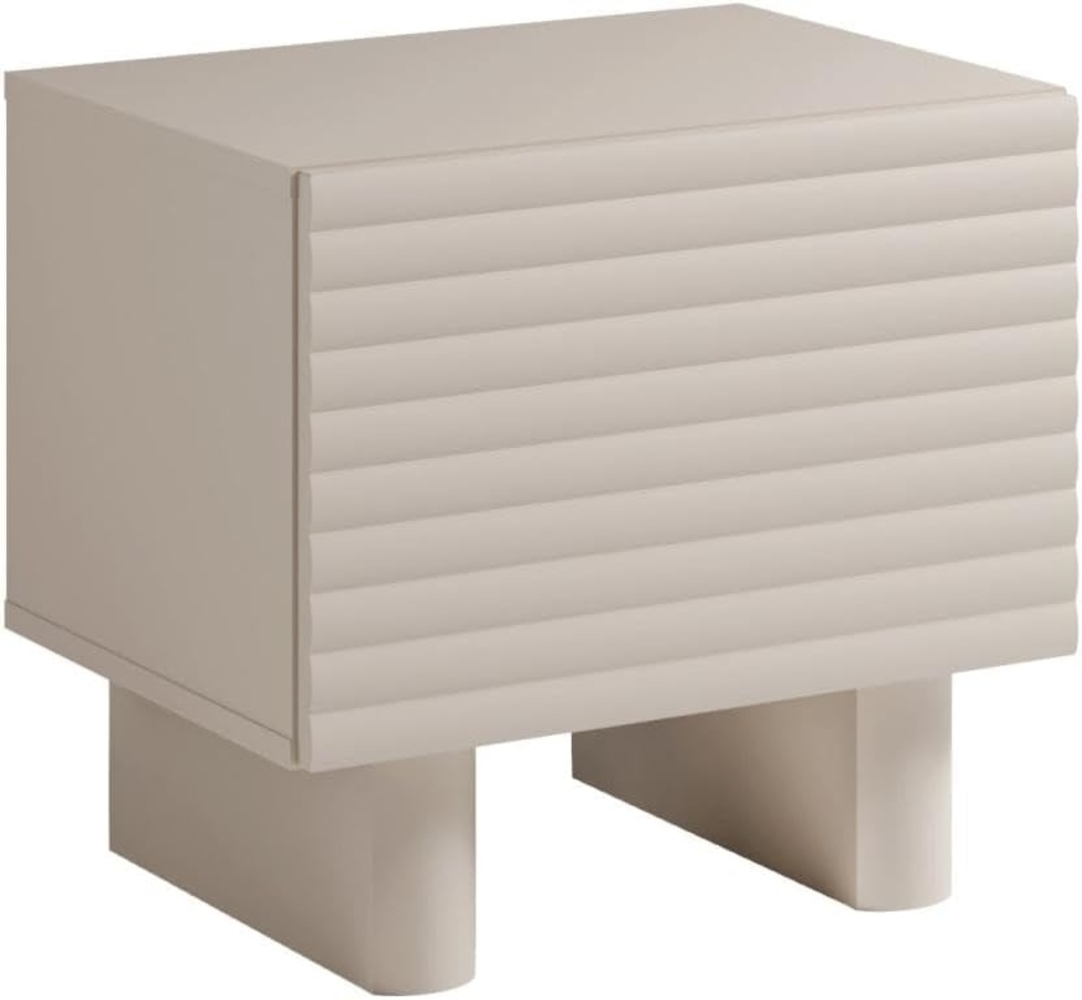 Vente-unique - Nachttisch mit 1 Tür - MDF - Beige - LUDIMA Bild 1