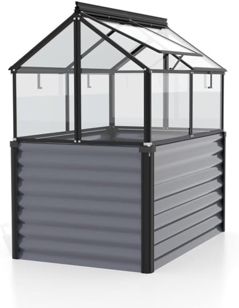 Vitavia Hochfrühbeet "Gaia Jumbo", schwarz, 122 x 83 x 137 cm,3 mm ESG (mit Unterbau) Bild 1