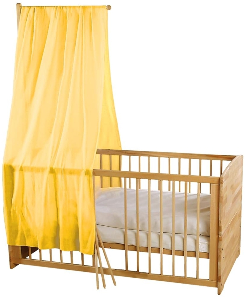 Bio Baby Betthimmel 100% Bio-Baumwolle (kbA) GOTS zertifiziert, Löwenmaul, 115 x 300 cm Bild 1