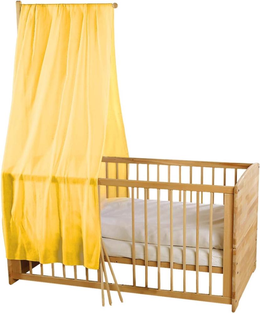 Bio Baby Betthimmel 100% Bio-Baumwolle (kbA) GOTS zertifiziert, Löwenmaul, 115x300 cm Bild 1