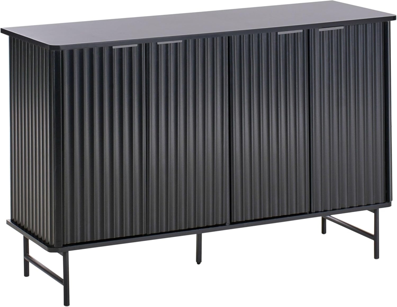 Sideboard mit 4 Türen GLASTONBURY Schwarz Bild 1