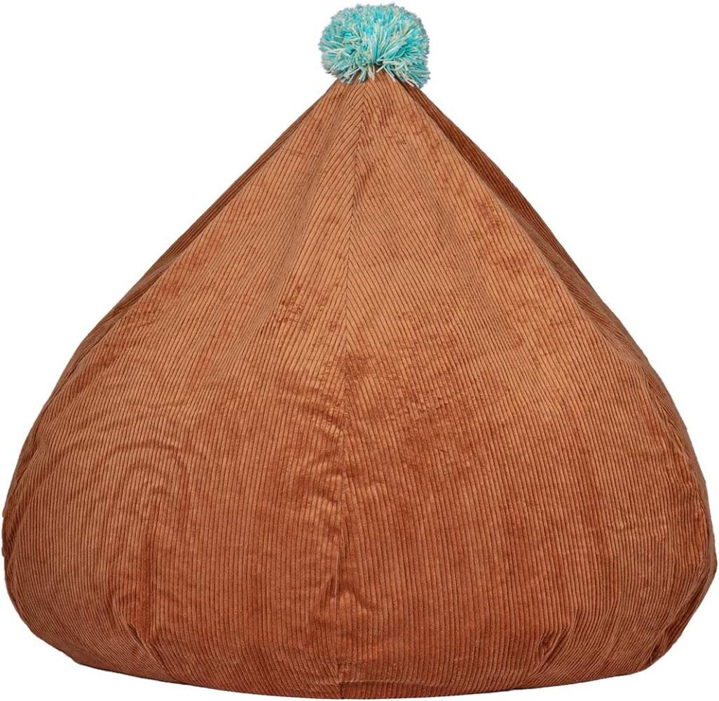 OYOY Sitzsack-Cord-Caramel, aus 100% Baumwolle, Füllung: Styropor, Farbe: Karamell, Maße: Ø60 x H70 cm Bild 1