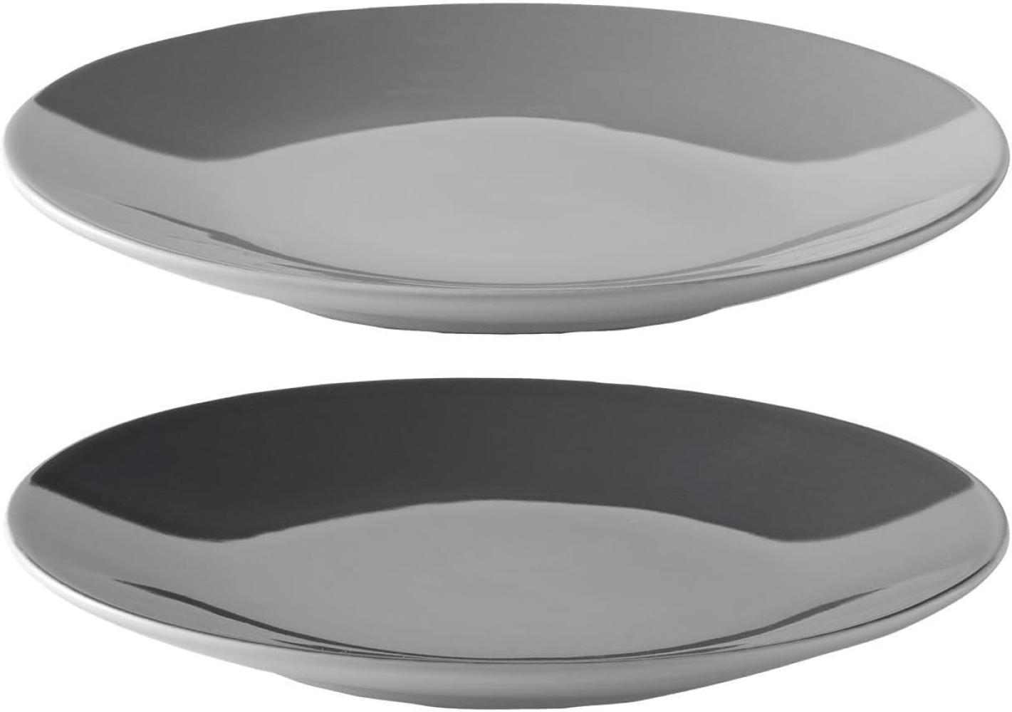 Stelton Emma Teller Grey, 2er Set, Speiseteller, Geschirr, Steinzeug, Grau, 18 cm, x-209-1 Bild 1