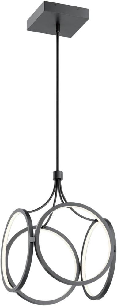 Elstead Lighting QN-CIRI-P-MBK QUINTIESSE Hängeleuchte Ciri Integrated LED 45W 3000K Aluminium, mattschwarz; H:50cm Ø35. 6cm höhenverstellbar Bild 1