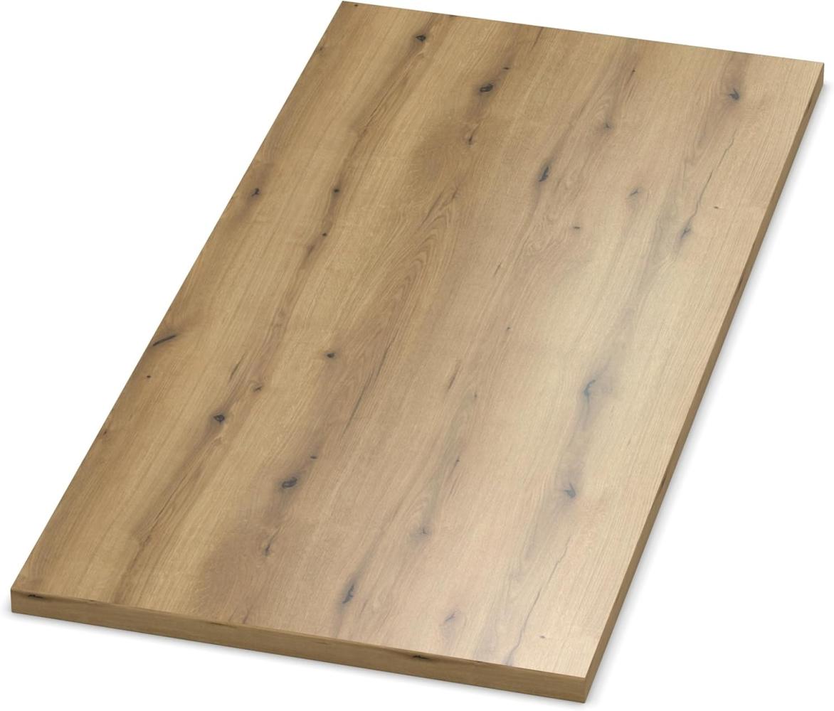 AUPROTEC Tischplatte 19mm Eiche Evoke Coast 800 mm x 700 mm Holzplatte Dekor Spanplatte mit Umleimer ABS Kante Auswahl: 80x70 cm Bild 1