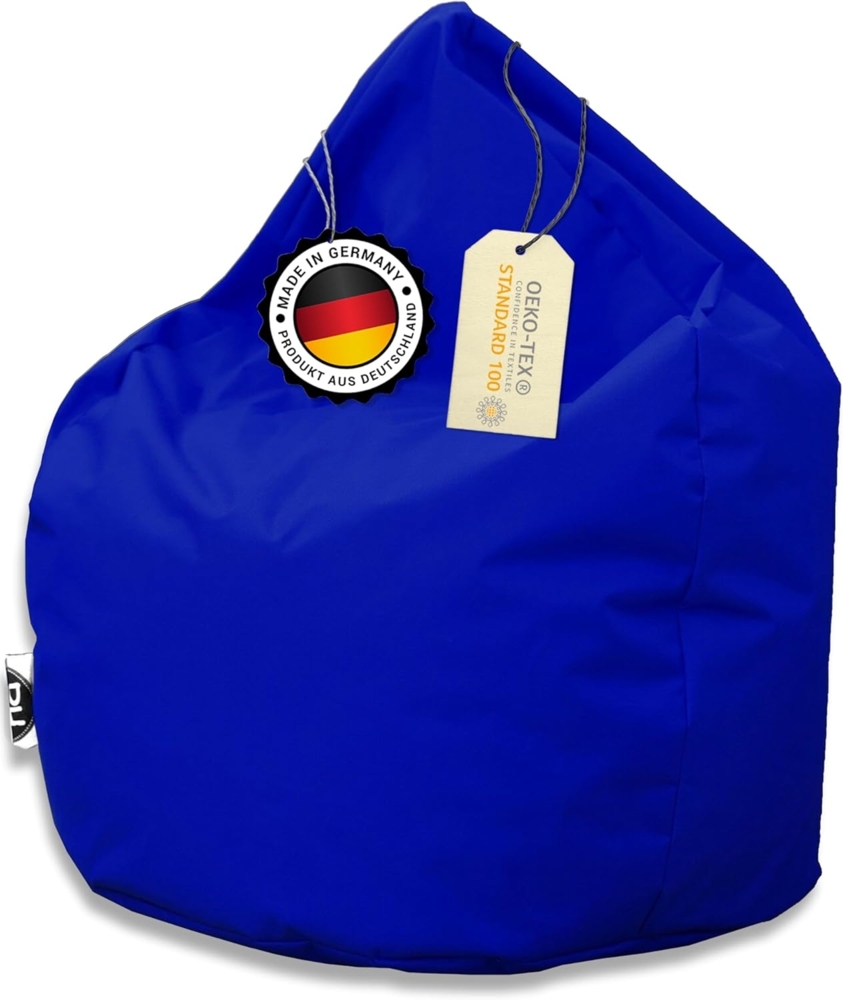 PATCH HOME Patchhome Sitzsack Tropfenform - Blau für In & Outdoor XL 300 Liter - mit Styropor Füllung in 25 versch. Farben und 3 Größen Bild 1