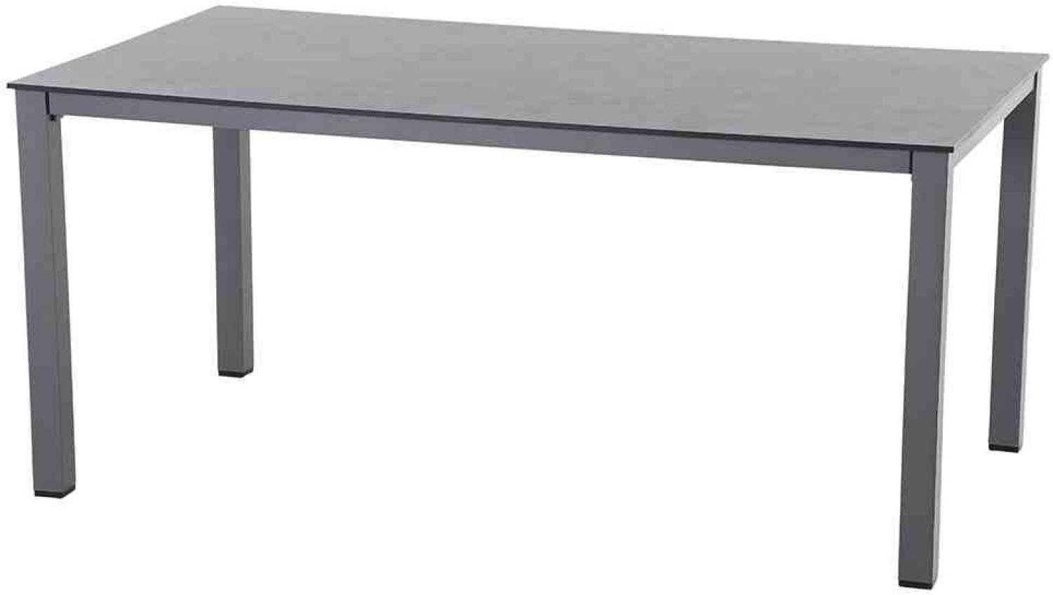 SIENA GARDEN Sola Dining Tisch 160x90 cm, anthrazit Gestell Aluminium anthrazit, Tischplatte HPL dark stone Bild 1