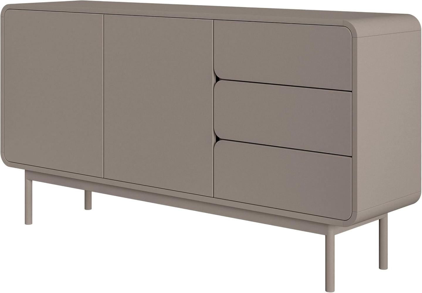 Selsey Oro - Sideboard 2-türig mit 3 Schubladen, Dunkelbeige, 154 cm Bild 1