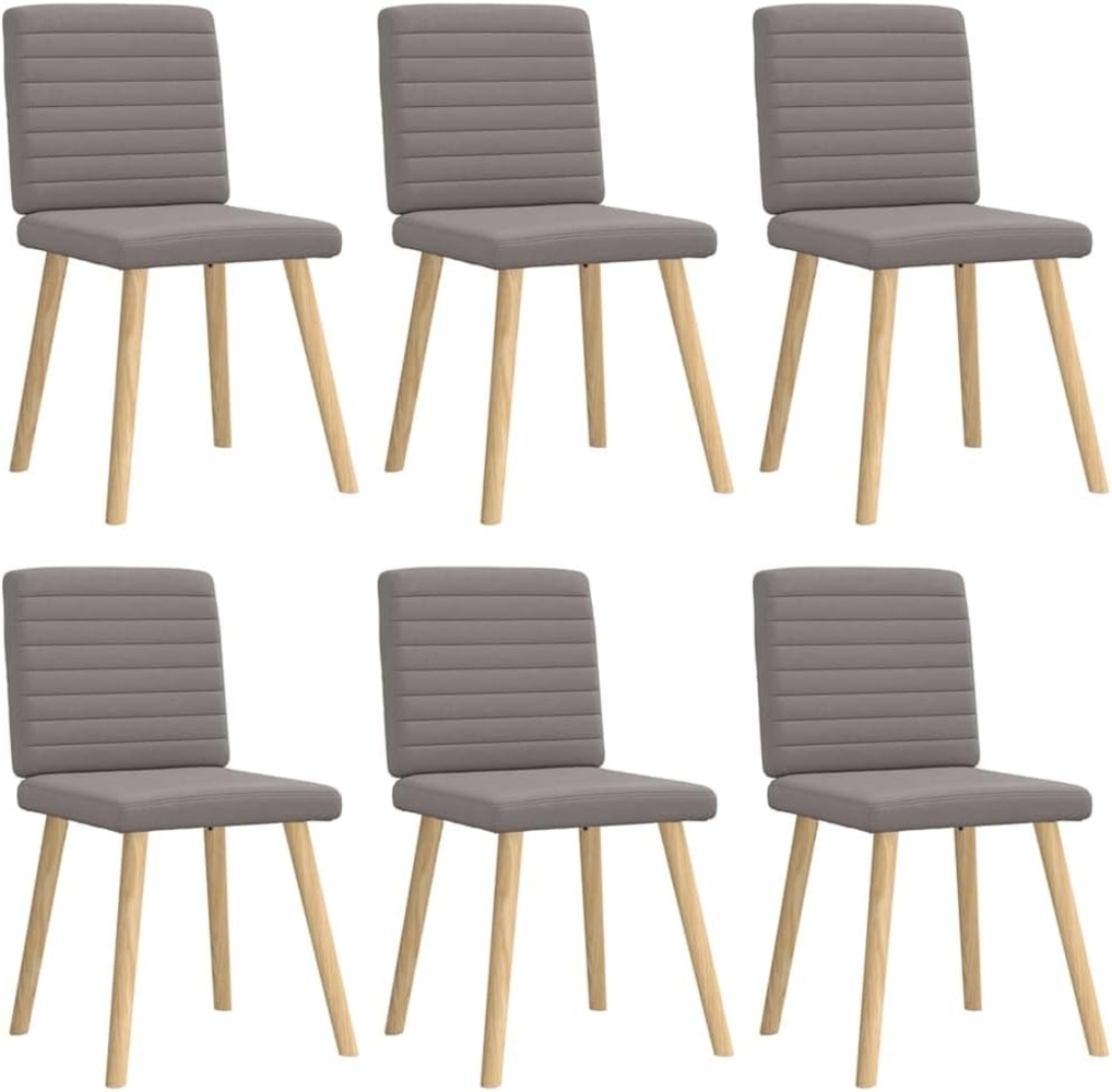 vidaXL Esszimmerstühle 6 Stk. Taupe Stoff 3315550 Bild 1