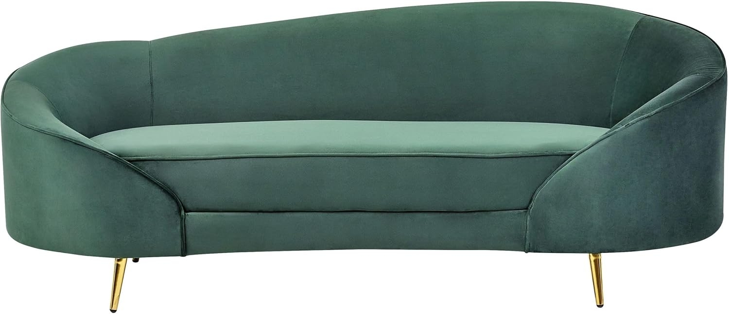 3-Sitzer Sofa Samtstoff smaragdgrün gold SAVAR Bild 1