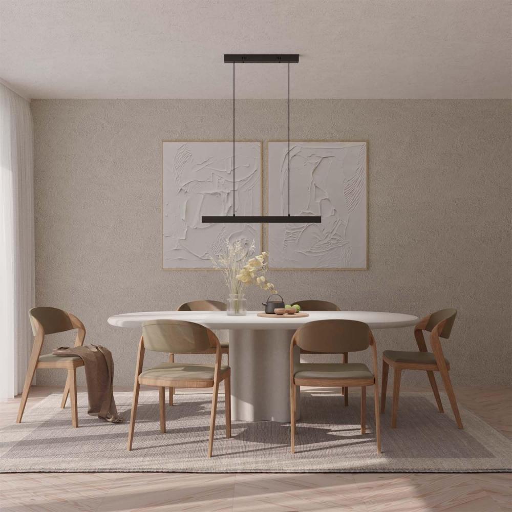 LUMIÈRE Design Calimera 'V2' Designer Pendelleuchte mit Fernbedienung & Smart Home Integration (WiFi+BLE), 80 cm, Schwarz Bild 1